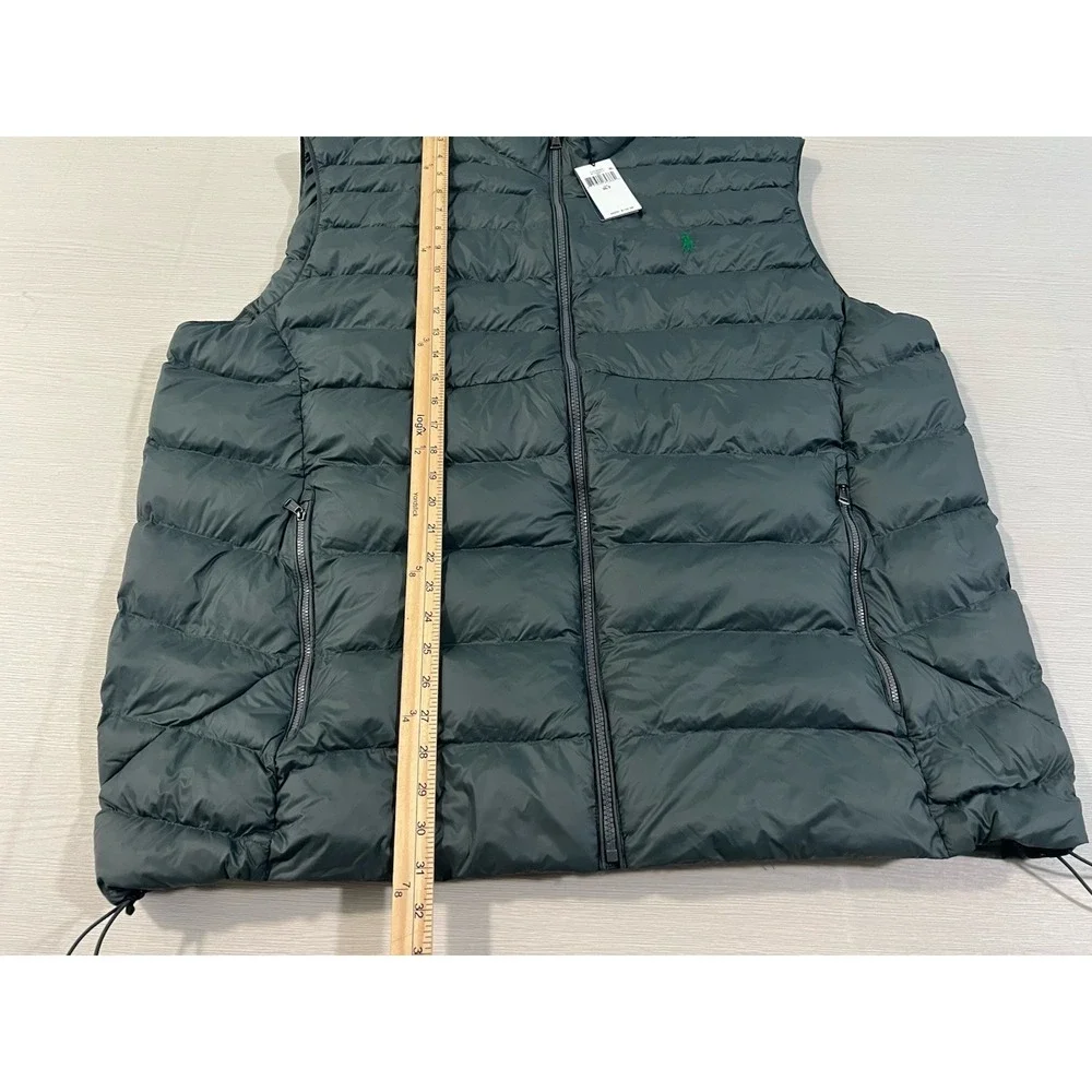 Polo Ralph Lauren Puffer Vest Down ‎ Grey 3XLT Pony Packable Pocket NWT
